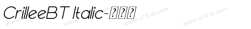 CrilleeBT Italic字体转换